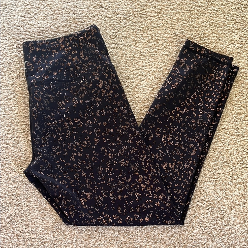 ZYIA Gold Flake Black Leggings